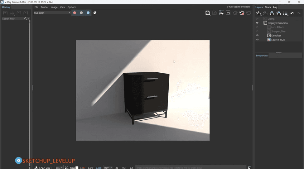Набор вариантов освещения, рассчитанных инструментом V-Ray Light Gen