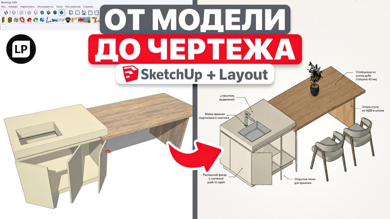 От 3D-модели до готового чертежа: SketchUp + Layout